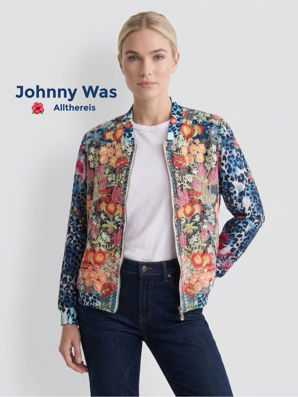 Rare  NWT Johnny Was ARONA Bomber Jacket S